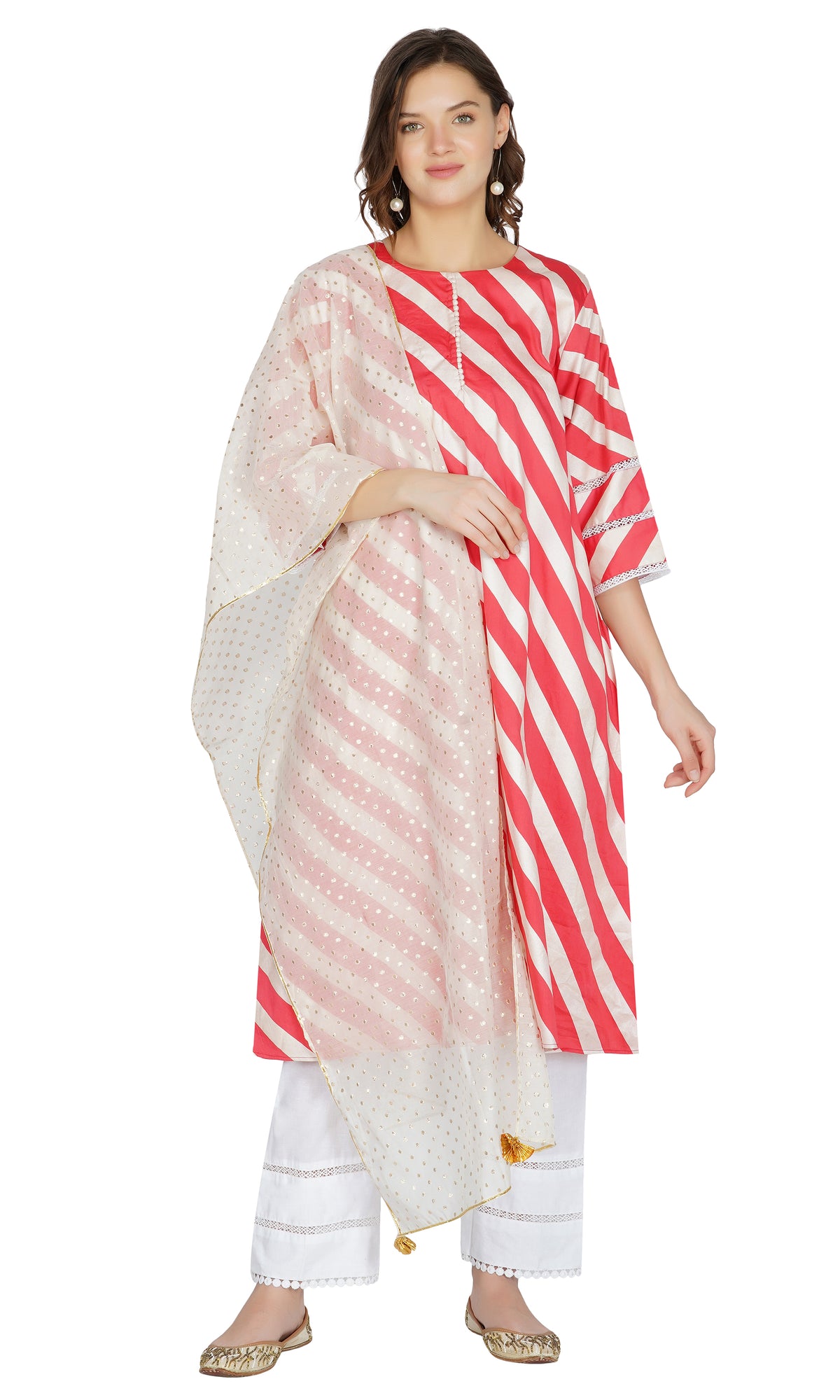 Red Striped Suit- Set of 3