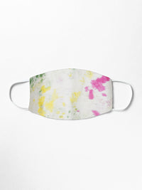 Double Layered Reusable Face Mask- Cream Marble Dye
