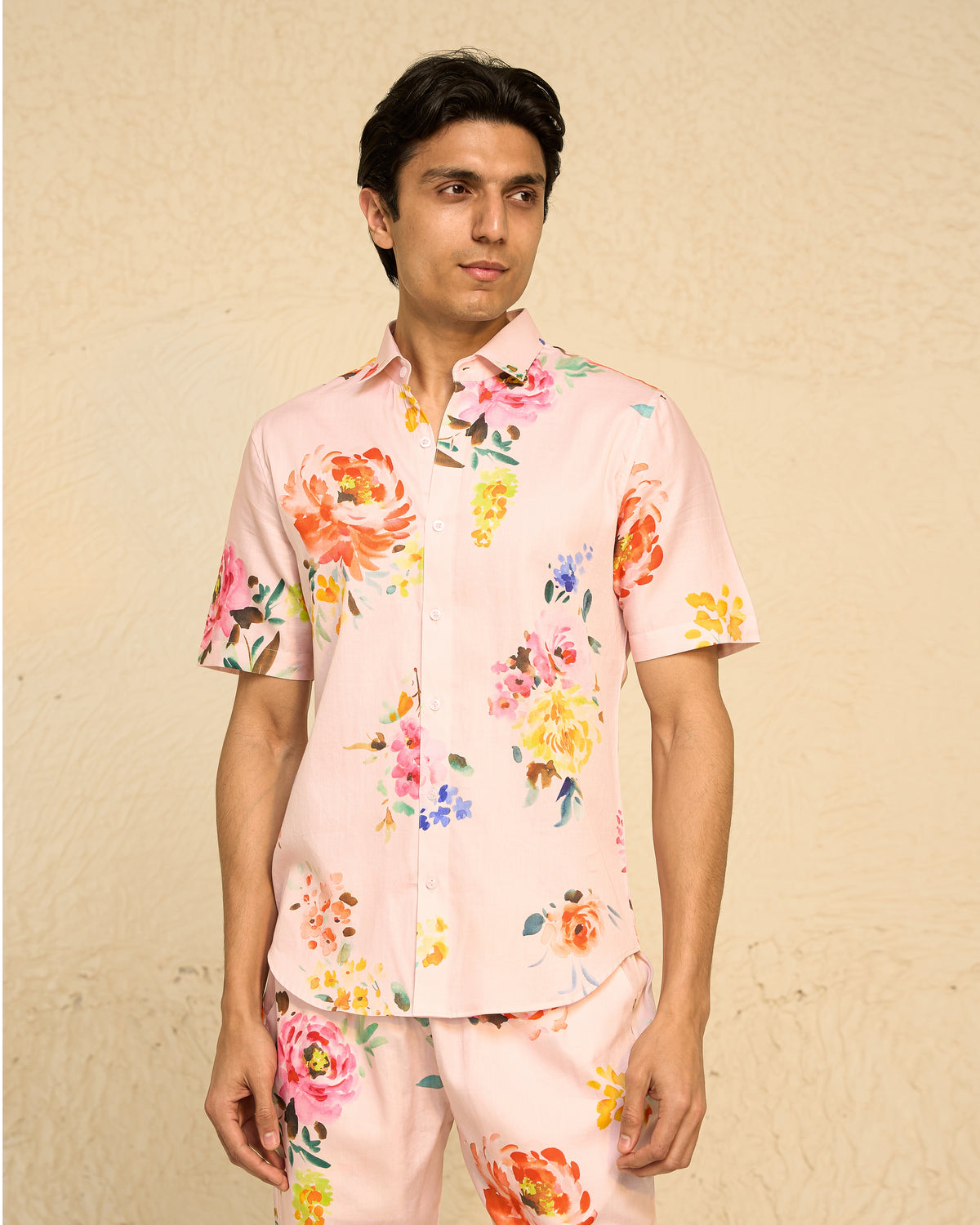 Tropical Men - Pink Printed Shirt