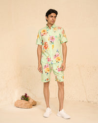 Tropical Men - Mint Printed Co-Ord - Set of 2