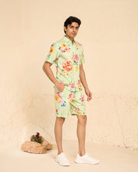 Tropical Men - Mint Printed Co-Ord - Set of 2