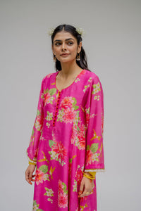 House of Misu in Baagh- Pink Printed Suit - Set of 3