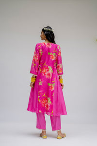 Ashima Makhija in Baagh- Pink Printed Side Panel Suit - Set of 3