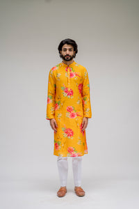 Bagh- Yellow Printed Kurta Set