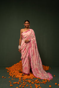 Masakali- Pink Printed Saree