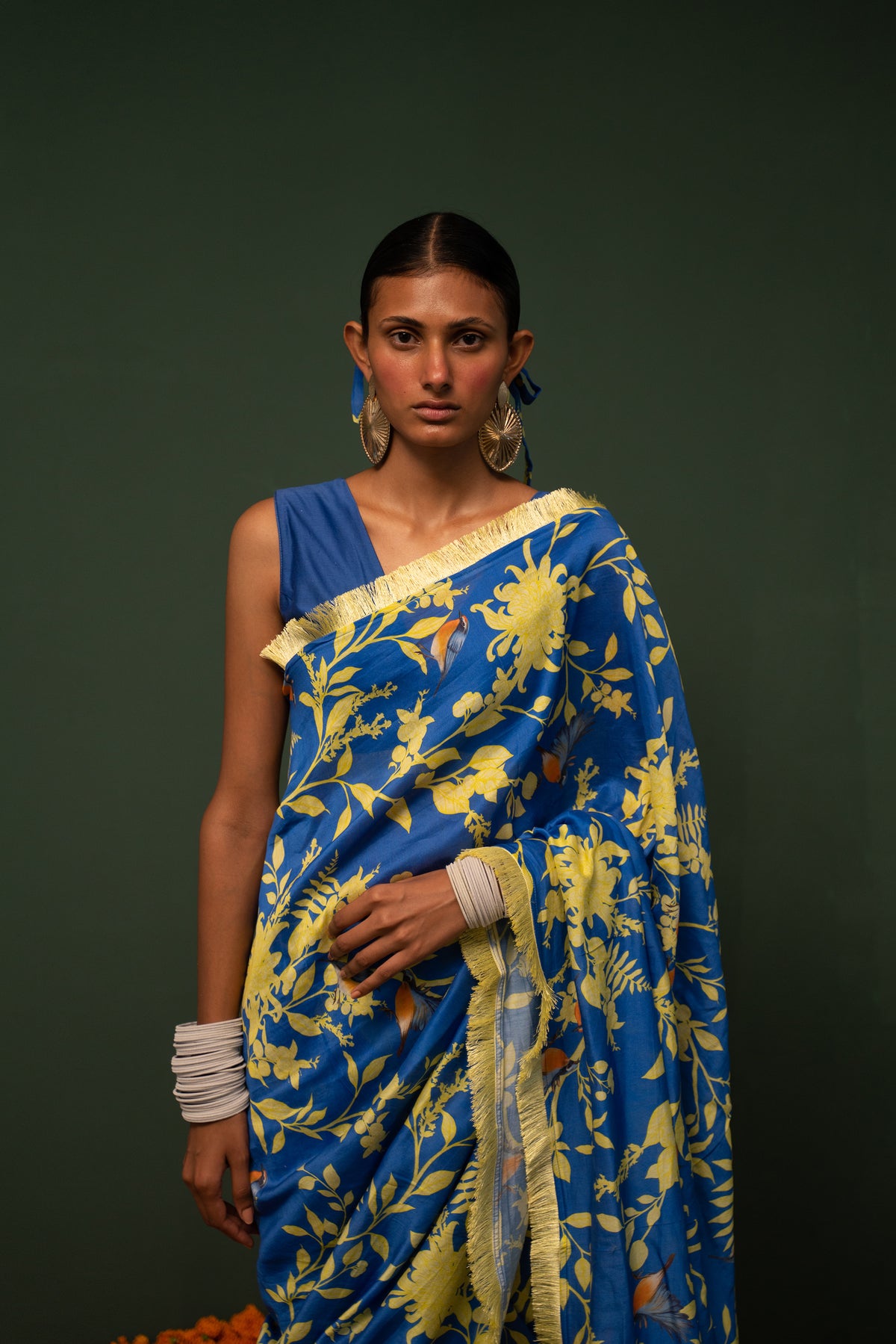 Masakali- Blue Printed Saree