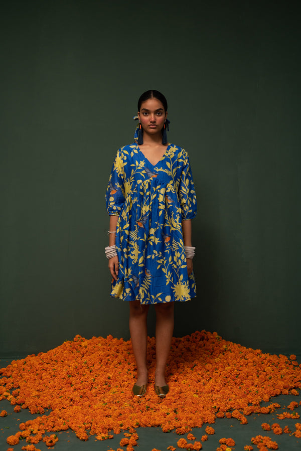 That Boho Girl in Masakali- Blue Short Dress