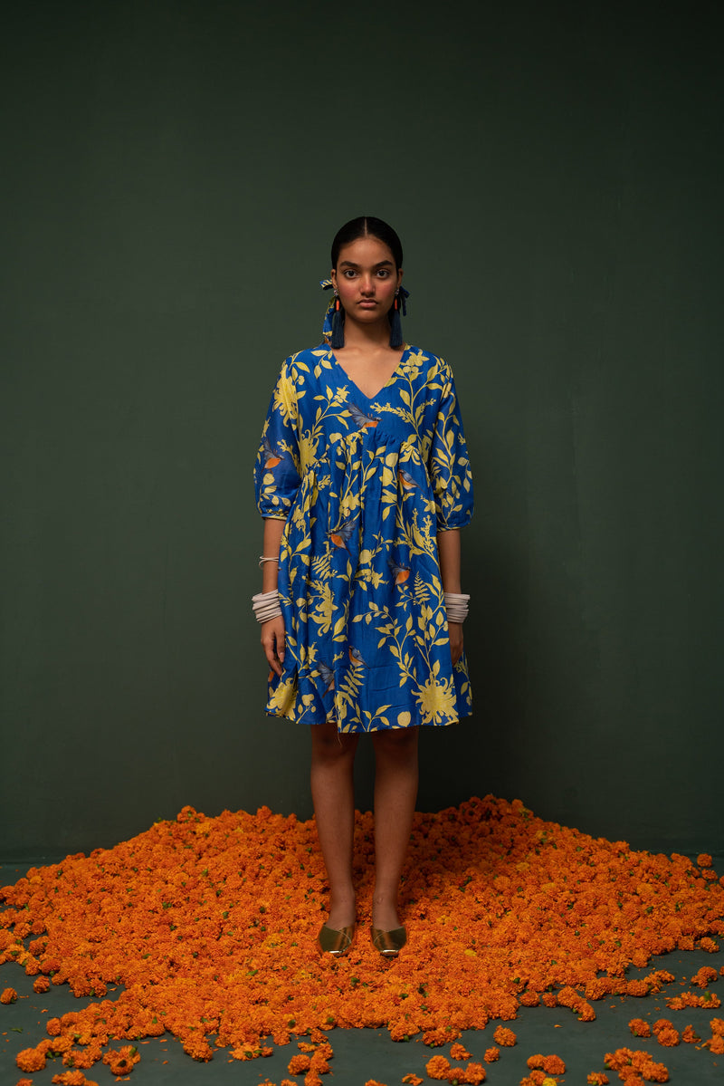 That Boho Girl in Masakali- Blue Short Dress