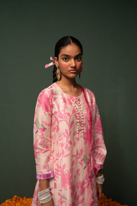 Masakali- Pink Printed Kurta  - Set of 3