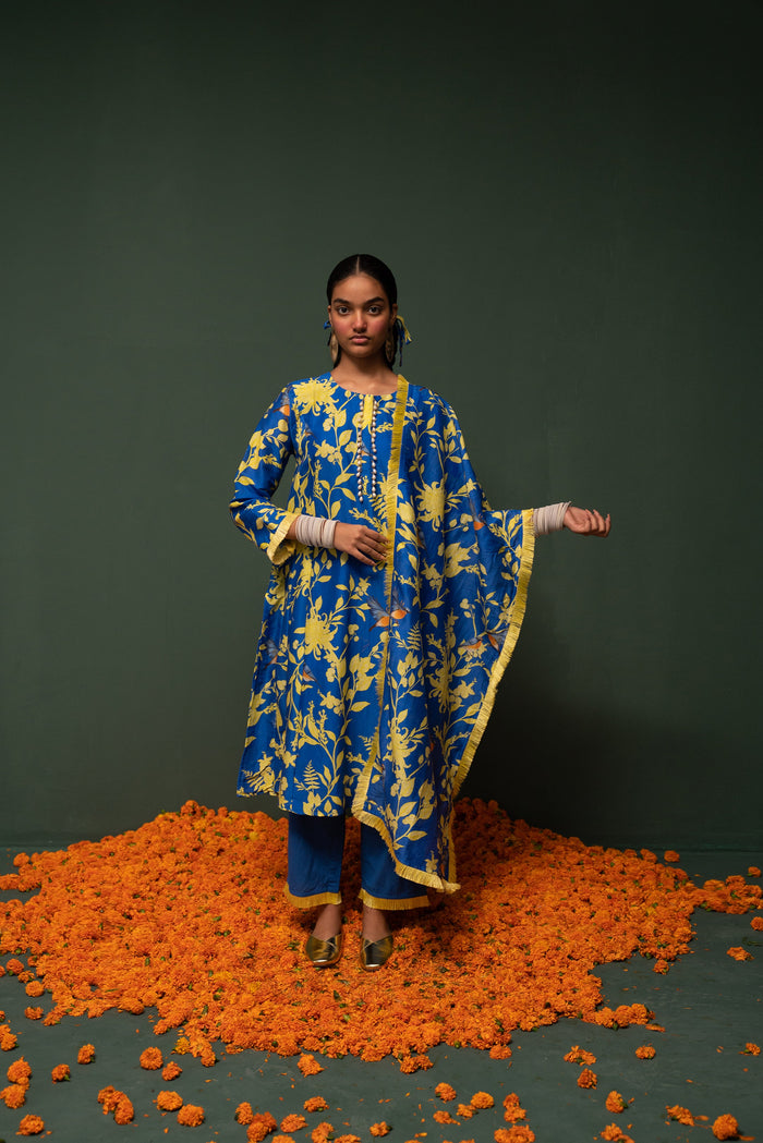 Masakali- Blue Printed Dupatta