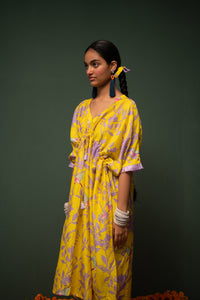 Masakali- Yellow Printed Kaftan