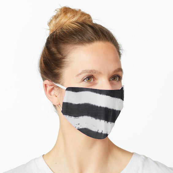 Double Layered Reusable Face Mask- Black Tie and Dye