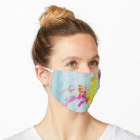Double Layered Reusable Face Mask- Blue Marble Dye