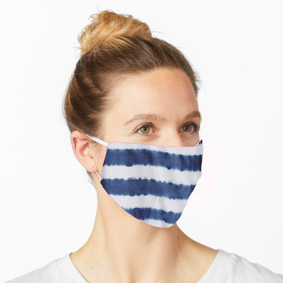 Double Layered Reusable Face Mask- Blue Tie and Dye