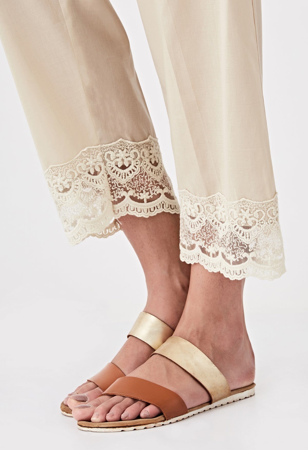 Beige Embroidered Co-Ord Set