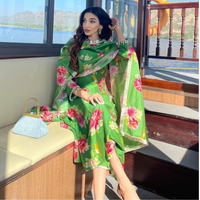 Juhi Godambe in Baagh - Green Printed Suit - Set of 3