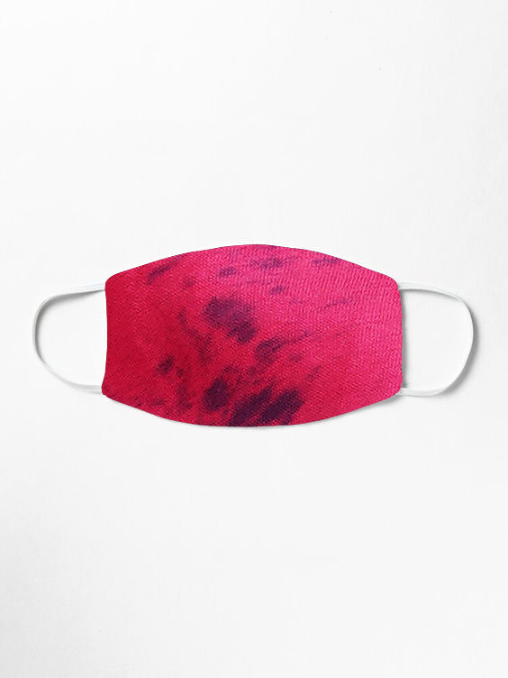 Double Layered Reusable Face Mask- Maroon Marble Dye