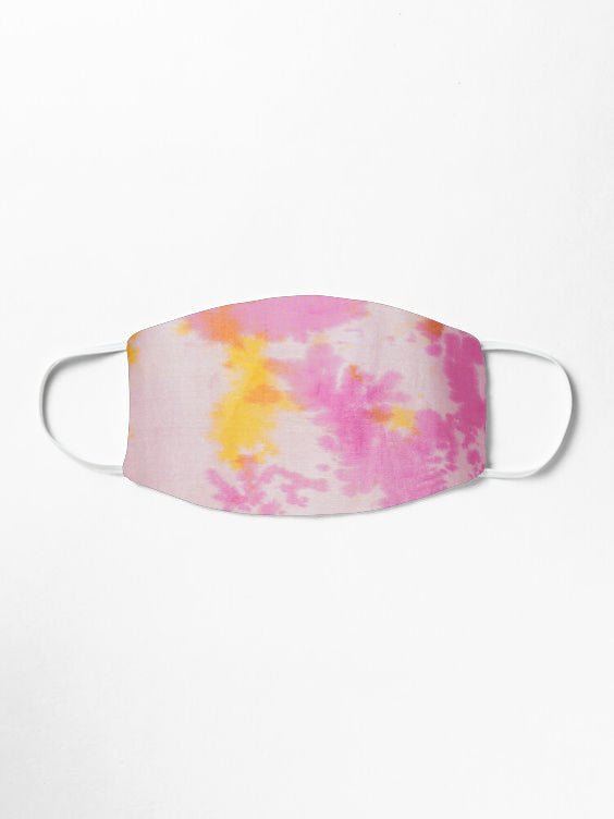 Double Layered Reusable Face Mask- Pink Marble Dye